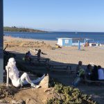 Strand Richtung Leuchtturm